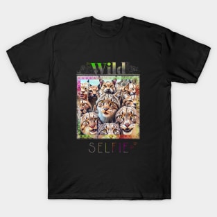 Lynx Cat Wild Nature Funny Happy Humor Photo Selfie T-Shirt